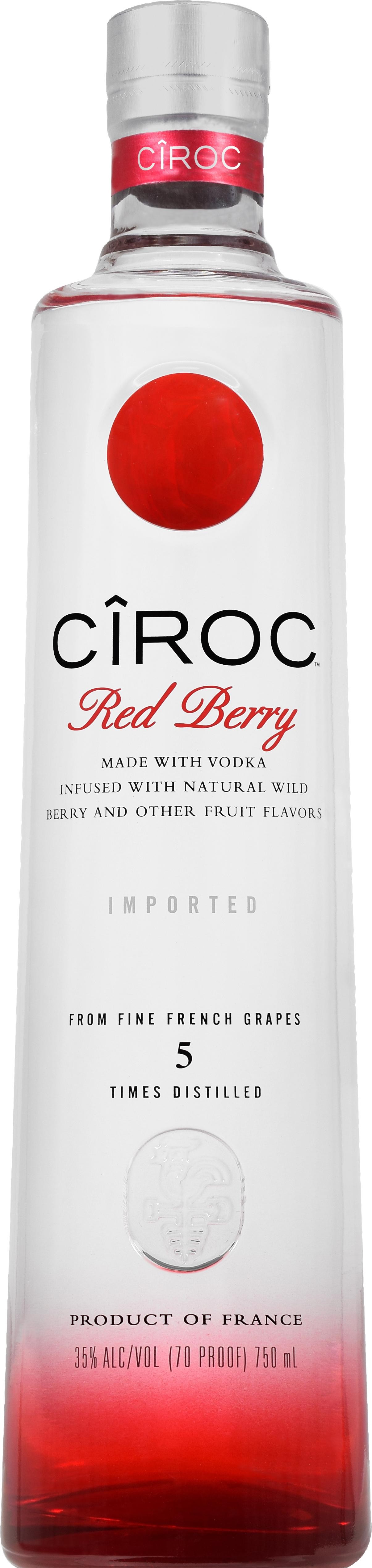 CIROC Red Berry Vodka Flavored - 750ml Bottle
