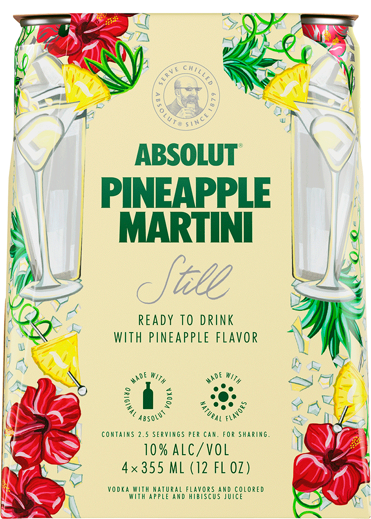 Pineapple Cocktail | Martini by Absolut | 12oz | Sweden