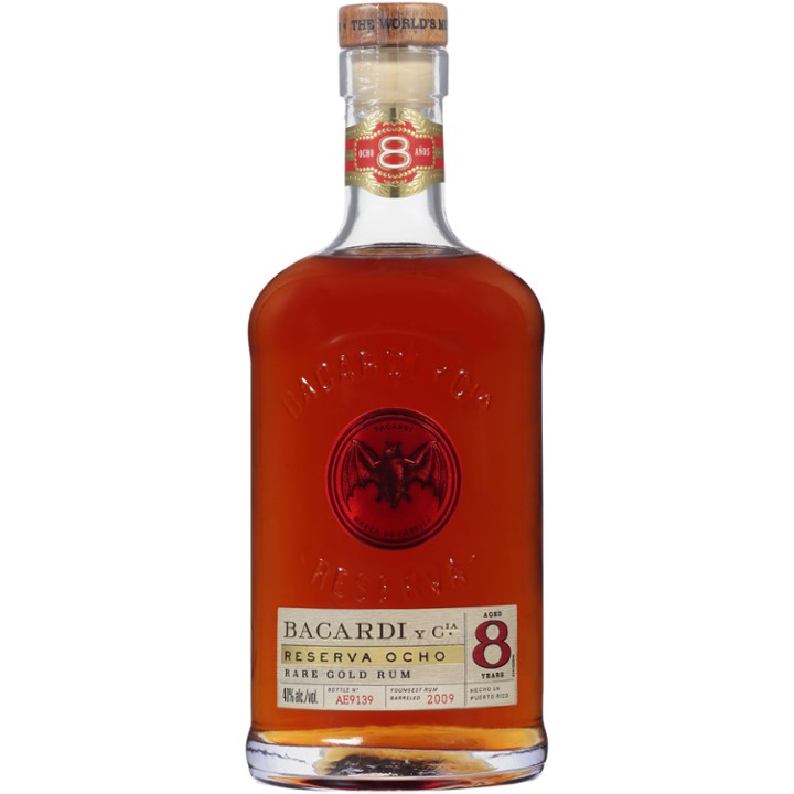 BACARDI Reserva Ocho Rum Aged - 750ml Bottle