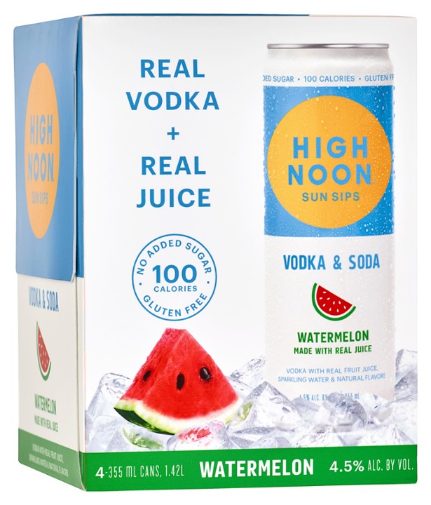 High Noon Watermelon Vodka & Soda 355ml