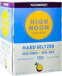High Noon Sun Sips passion Fruit Vodka Hard Seltzer Cans (355 ml x 4 ct)