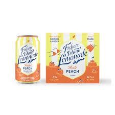 Fishers Island Lemonade Nude Peach Cocktail Cans (12 oz x 4 ct)
