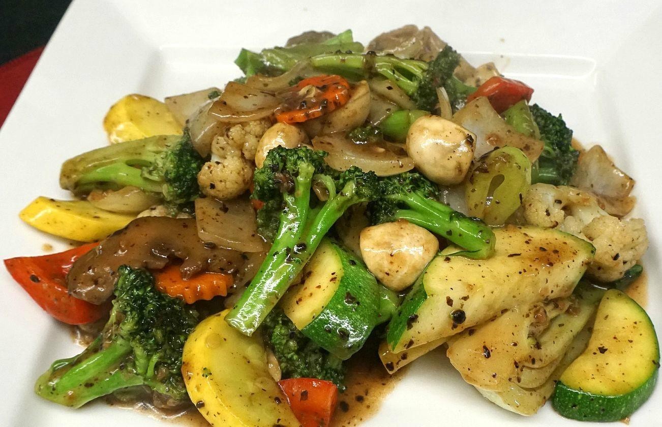 Mixed Vegetables in Black Bean Sauce