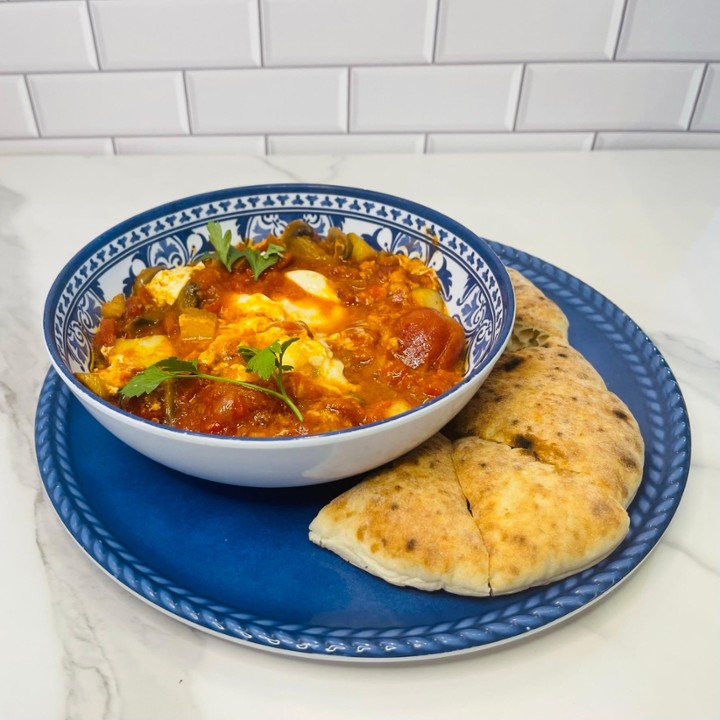 Shakshuka with Meatballs and Eggs