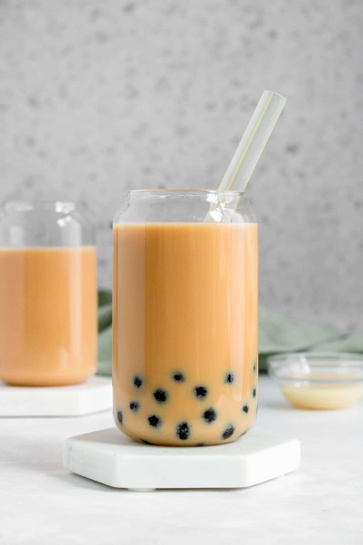 Hong Kong Milk Tea w/ Brown Sugar Boba