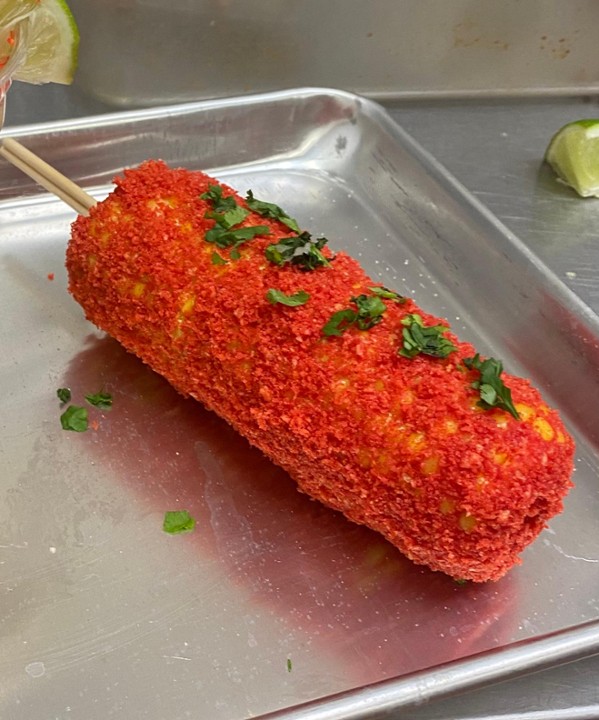 Flaming Hot Cheetos Corn on a Cob