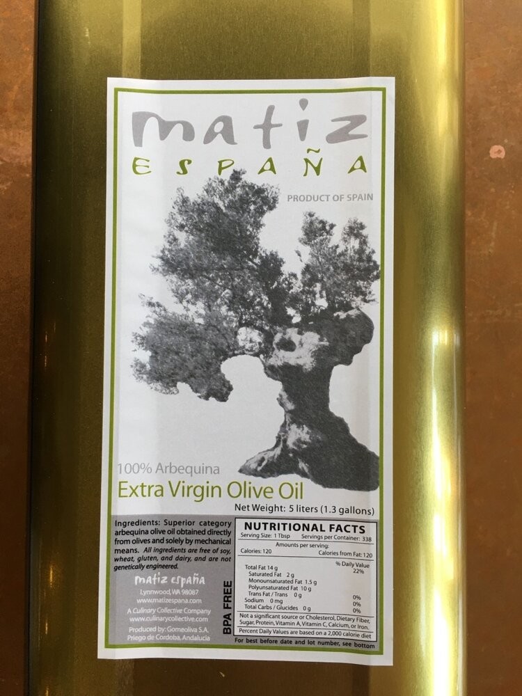 Matiz Arbequina Olive Oil (5 Litre Can)