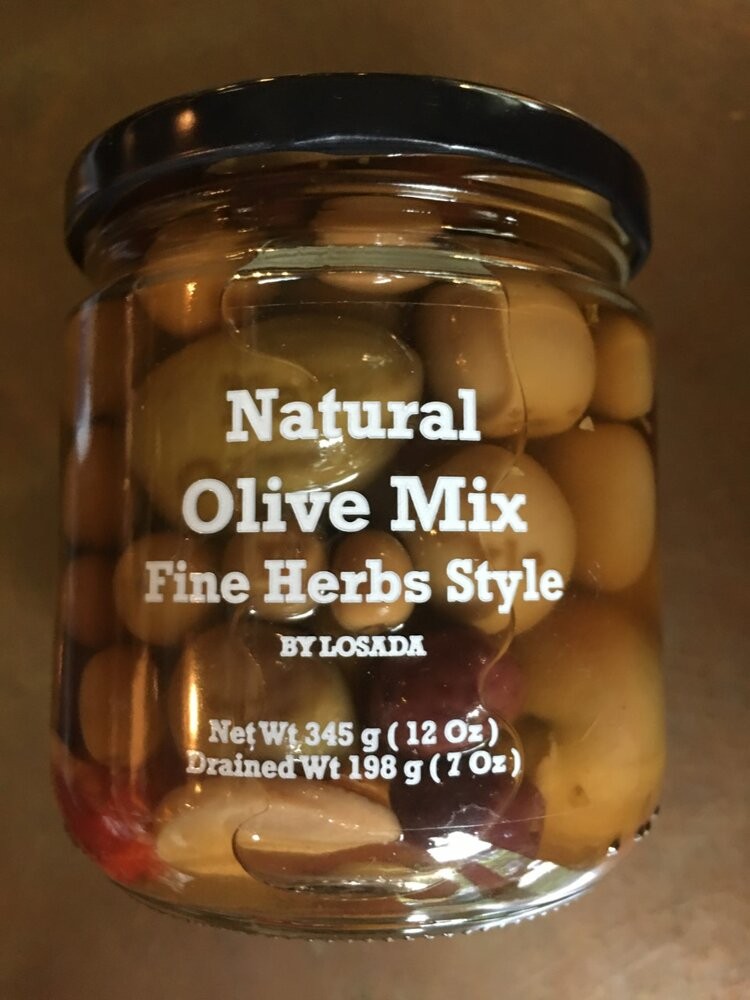 Assorted Olives Fine Herbs Style (12 oz Jar)