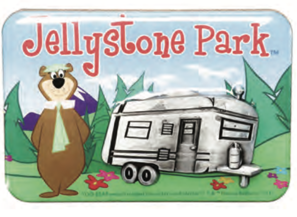 Jellystone Park Yogi Bear and Silver Camper Magnet