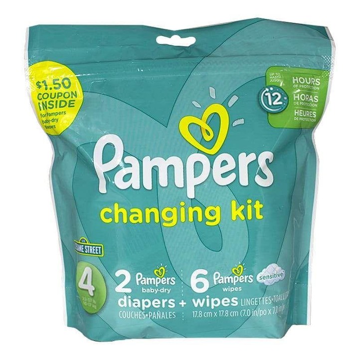 Pampers Changing Kit: Diapers & Wipes - Size 4