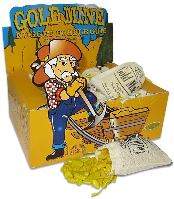 Gold Mine  Bubble Gum, 2 Oz