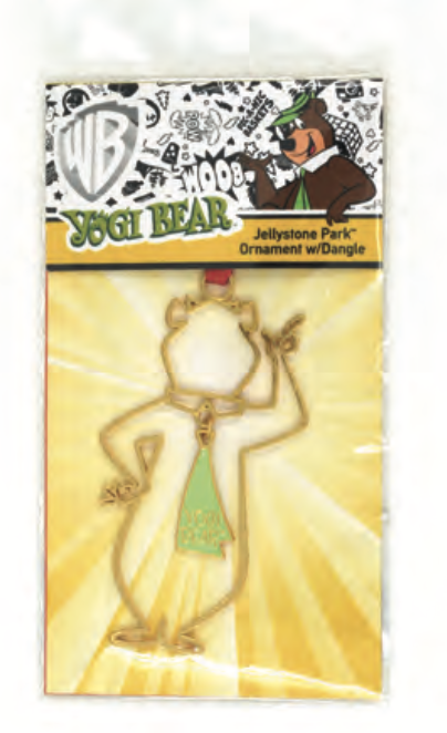 Yogi Bear Gold Metal Outline Ornament