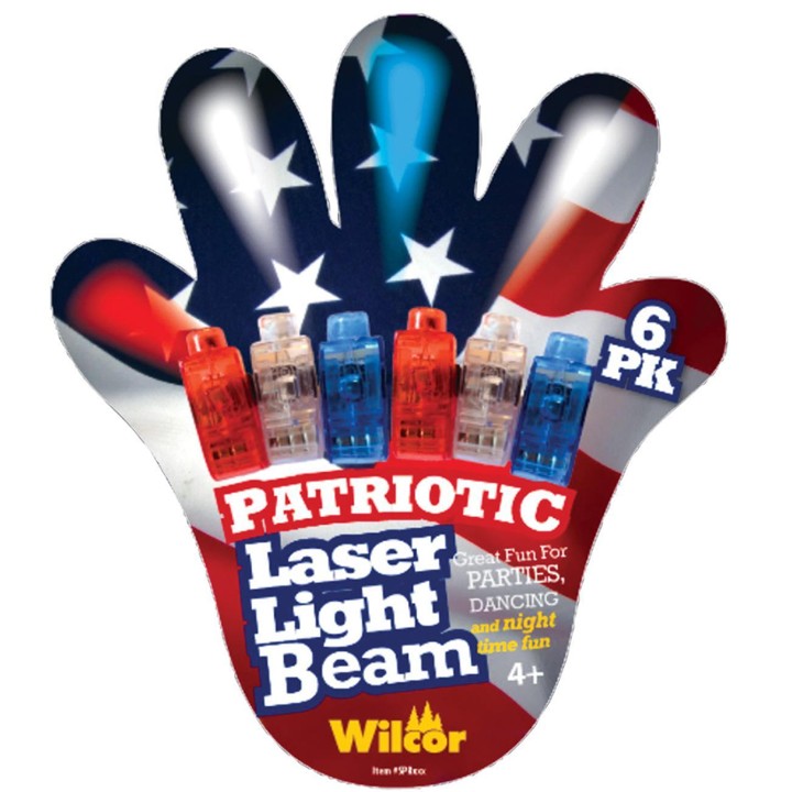 Laser Light Beam - Patriotic 6-Pack