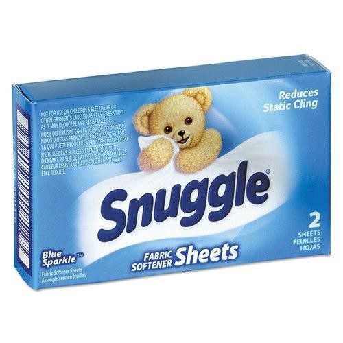 Snuggle Vend-Design Fabric Softener Sheets  Blue Sparkle  2 Sheets/Box  100 Boxes/Carton