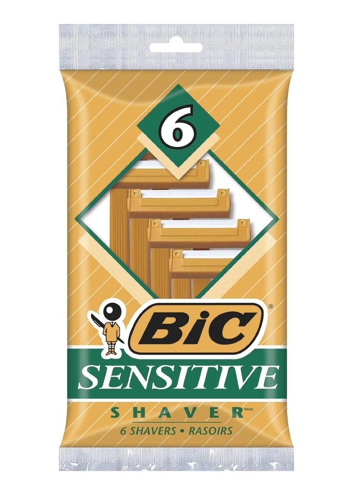 BIC Single Blade Shavers Sensitive Skin 6 Each by BIC