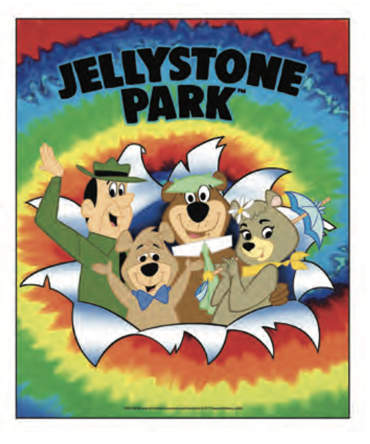 Jellystone Park Tie-Dye Character Burst Blanket
