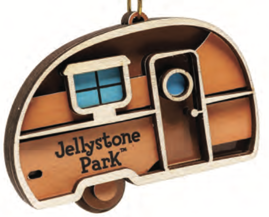 Jellystone Park Wooden Camper Ornament