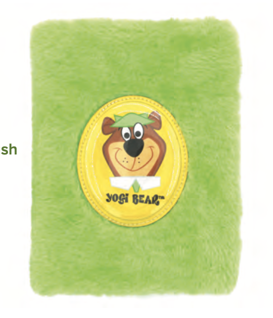 Yogi Bear Green Plush Notebook