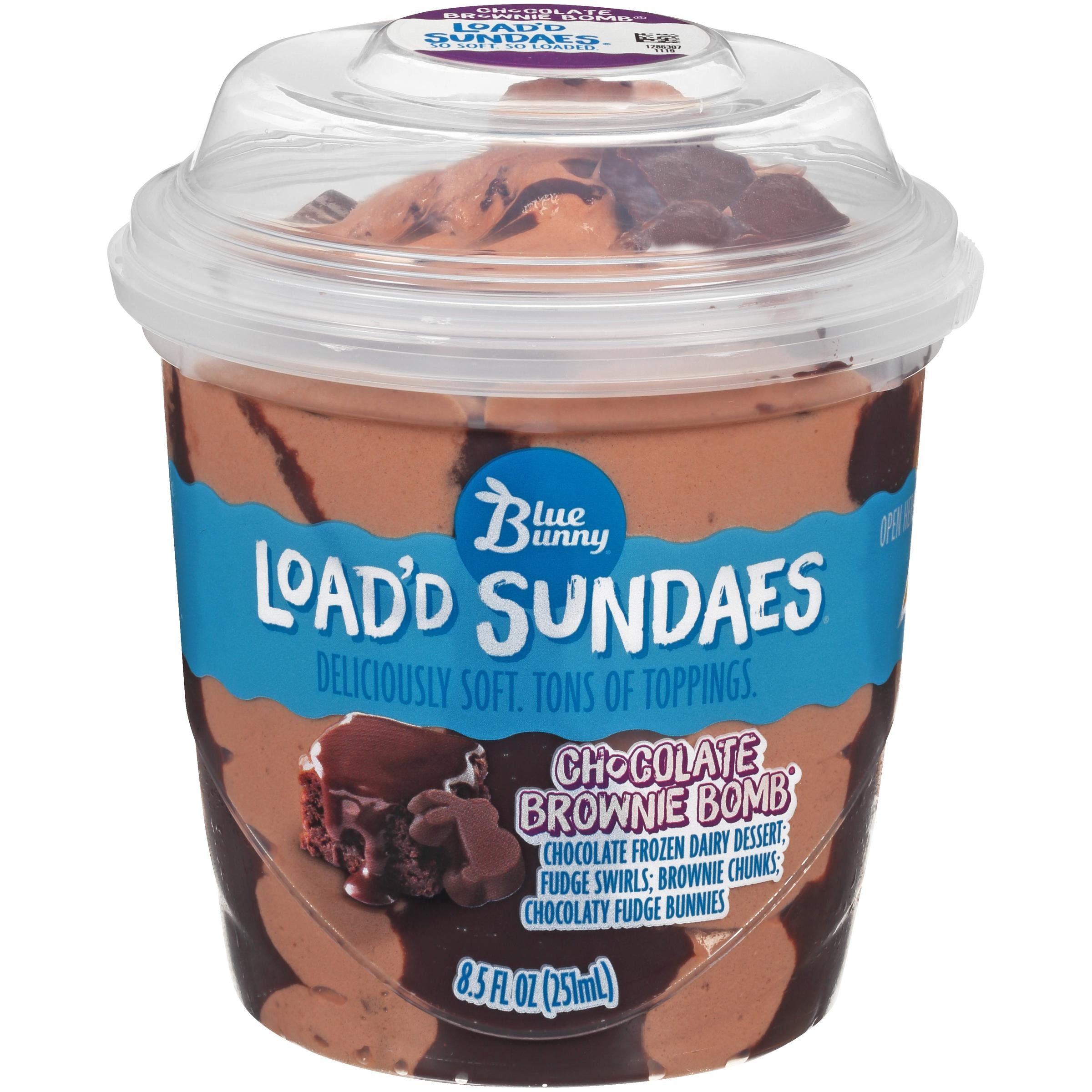 Load'd Sundaes Chocolate Brownie Bomb Ice Cream Cup
