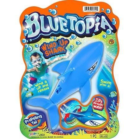 Bluetopia Wind up Swimming Shark Bath Tub Fun Assorted Color