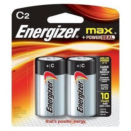Energizer Max C Alkaline Batteries 2 Pk Carded