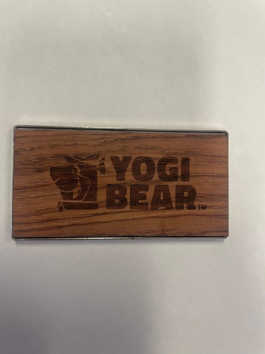 Yogi Bear Wooden Rectangular Magnet