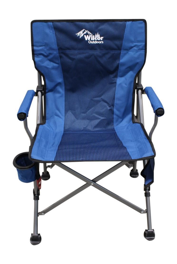 Wilcor Deluxe Straight Back Chair, Blue