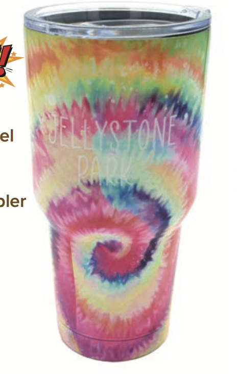 Jellystone Rainbow Tie-Dye Tumbler