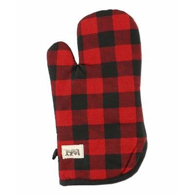Lazy One  Oven Mitts Red/Black - Red & Black Plaid Oven Mitt