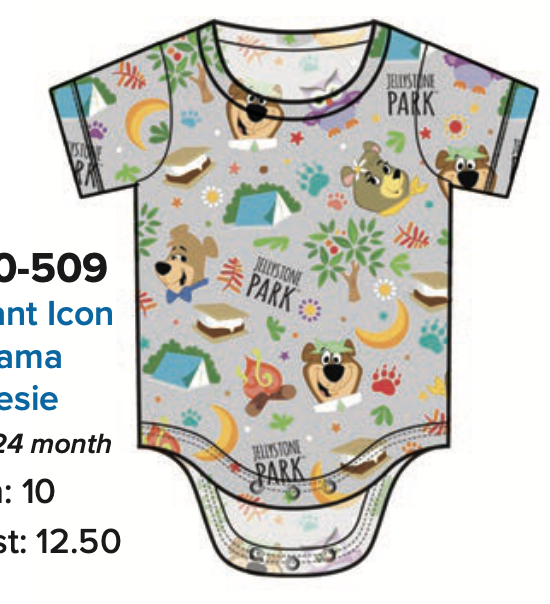 Jellystone Park Infant Icon Pajama Onesie (12M)