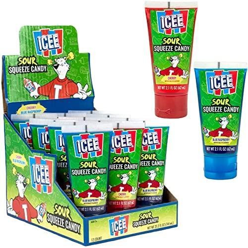 ICEE Sour Squeeze Candy - 12 Bottles - 2.1 FL OZ