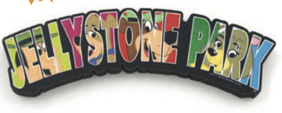 Jellystone Park Oversized Arched Letters Magnet