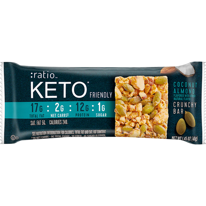 Ratio Food KETO* Friendly Coconut Almond Crunchy Bars