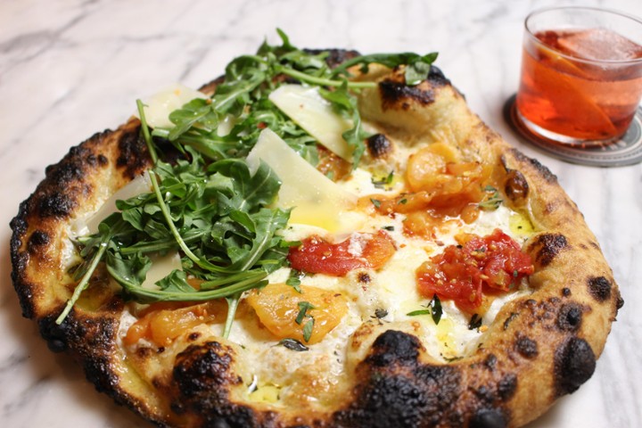 Cherry Tomato & Arugula Pizza