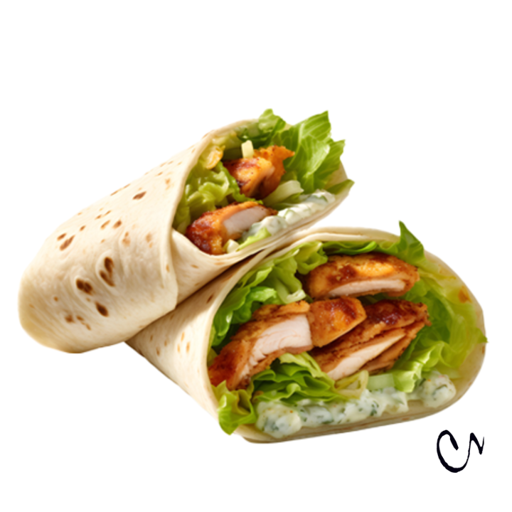 Buffalo  Chicken Wrap With Lettuce, Tomatoes