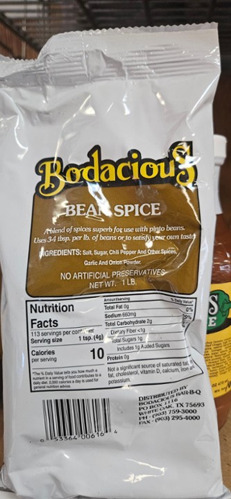Bodacious Bean Spice