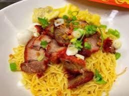 Egg noodle with BBQ pork dry!!