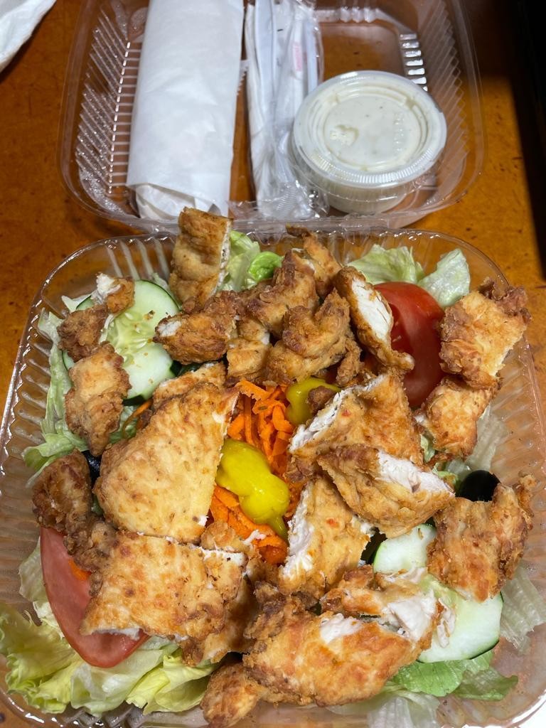 Fresh Crispy Chicken Garden Salad(Halal)