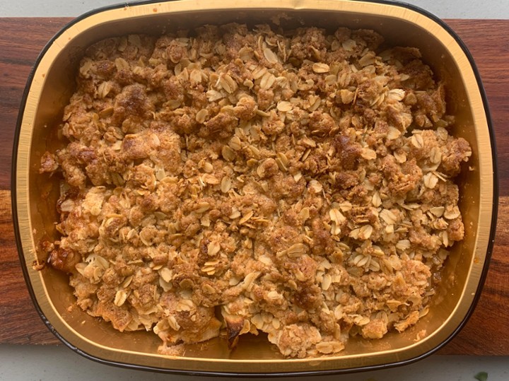 Local Apple Crisp  with Spiced Whipped Cream