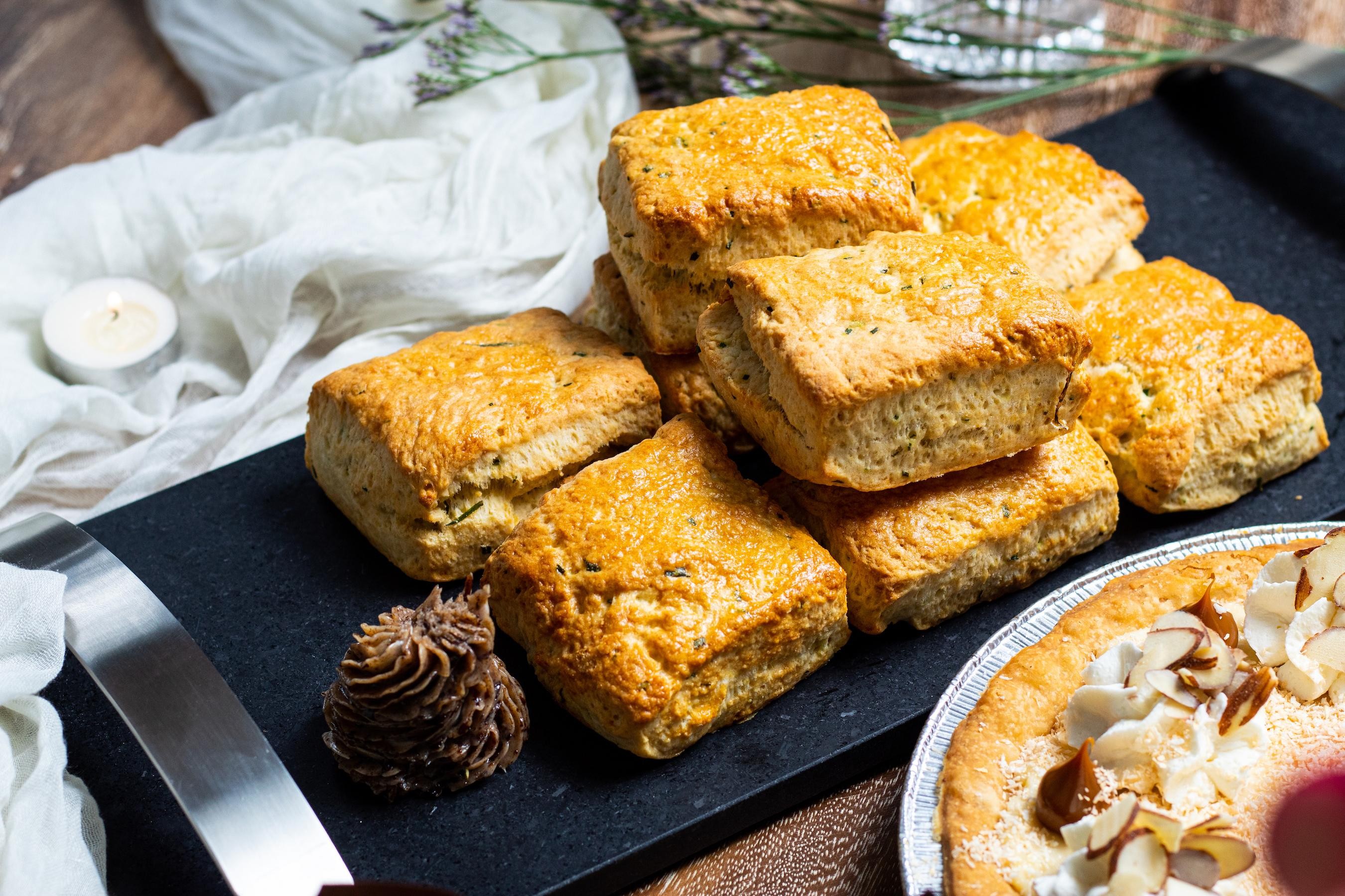 Chive Biscuits with Black Garlic butter (1/2 dz) (NOV 21-23)