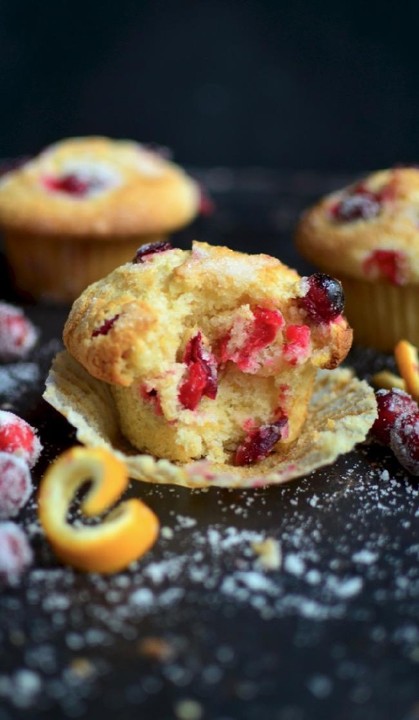 Cranberry Orange 'Jumbo' Muffin Freshly Baked