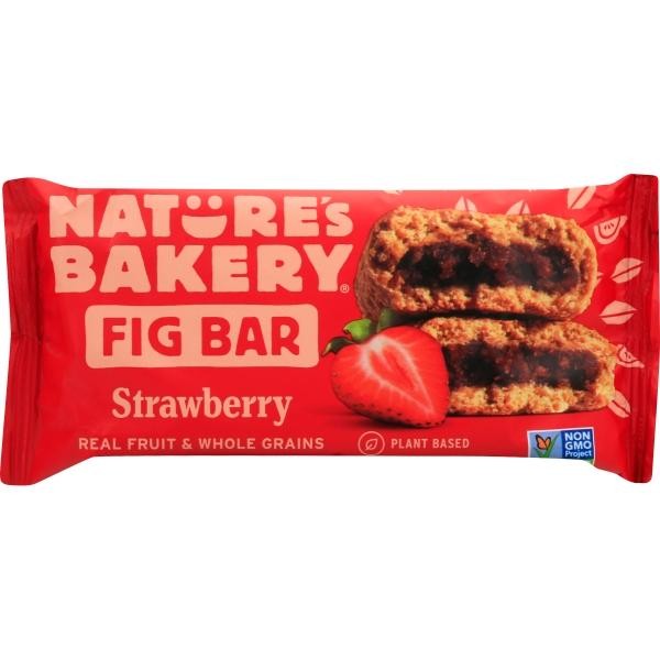 Nature S Bakery - 100% Natural Stone Ground Whole Wheat Fig Bar Strawberry - 2 Oz.