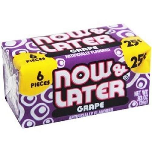 Now & Later - Grape - 0.93 Oz Pkg - 6-pack