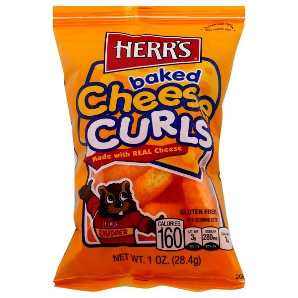 Herrs Cheese Curls, Baked - 1 Oz