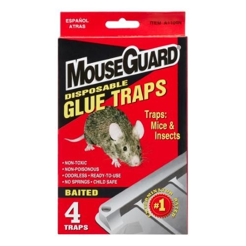PESTGUARD MouseGuard Disposable Glue Traps for Mice and Insects (4-Pack)