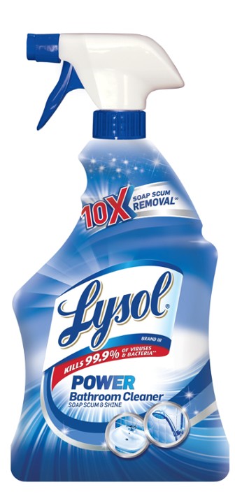 Lysol Power Foaming Cleaning Spray for Bathrooms  Foam Cleaner for Bathrooms  Showers  Tubs  32oz