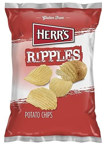 Herr's Ripple Potato Chips, 8 Ounce (Pack of 12 Bags)
