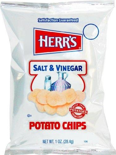 Herrs Potato Chips, Salt & Vinegar - 1 Oz