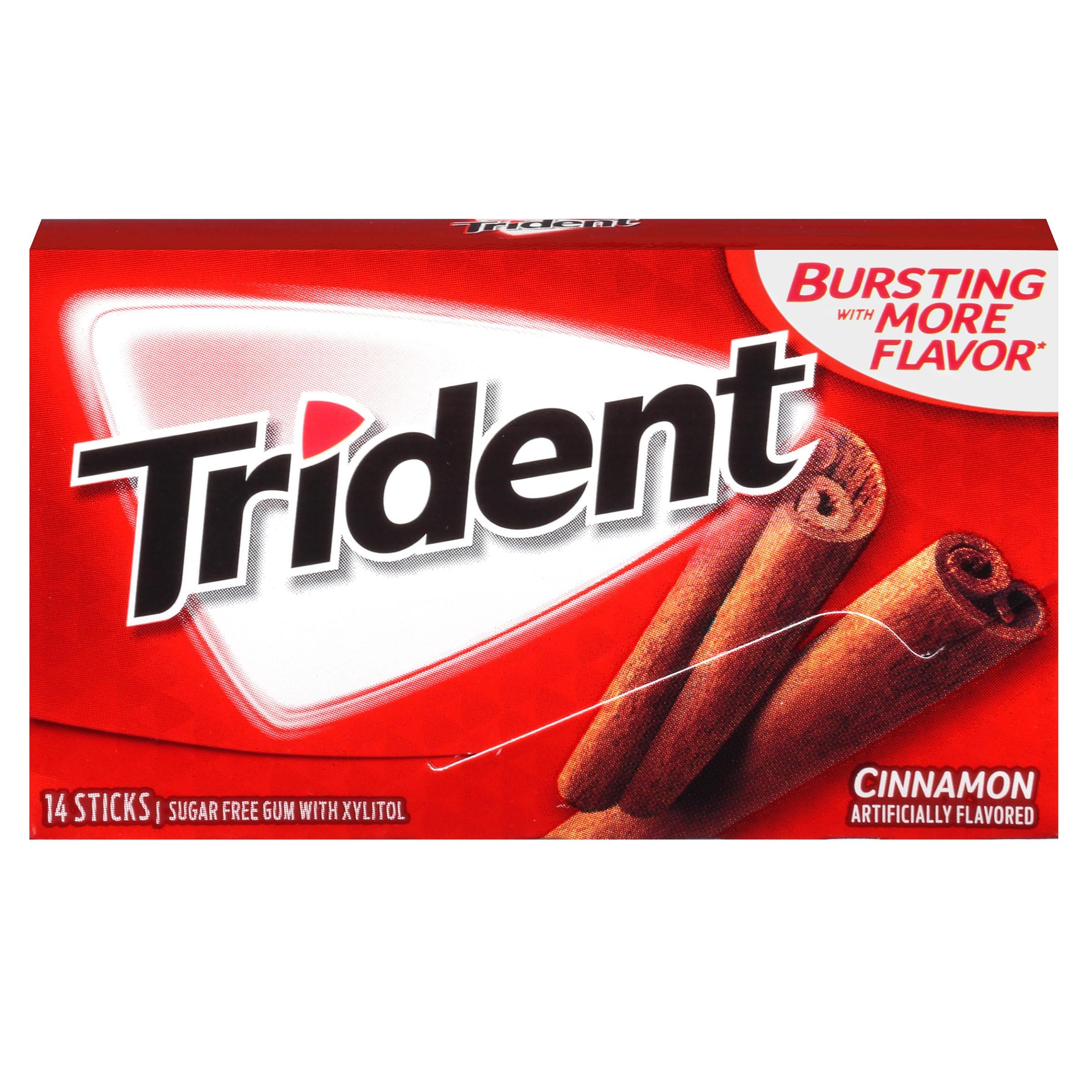 Trident Cinnamon Sugar Free Gum  14 Piece Pack