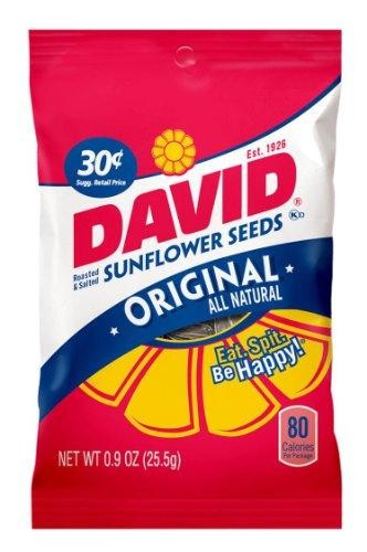 David Seeds in-Shell Sunflower Seeds Original, 0.9-Ounce Packages (Pack of 324)